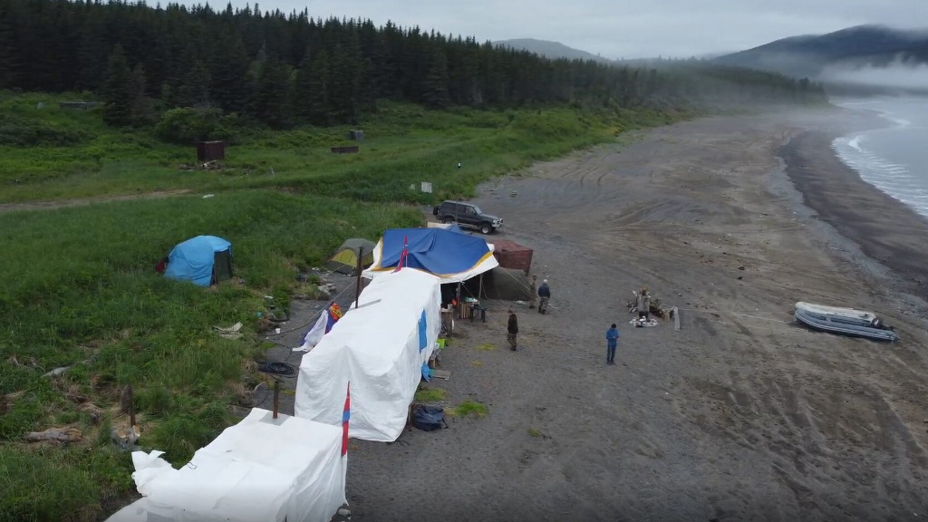 Вид на наш лагерь с высоты